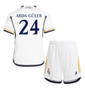 Real Madrid Arda Guler #24 Hemmaställ Barn 2023-24 Kortärmad (+ Korta byxor)